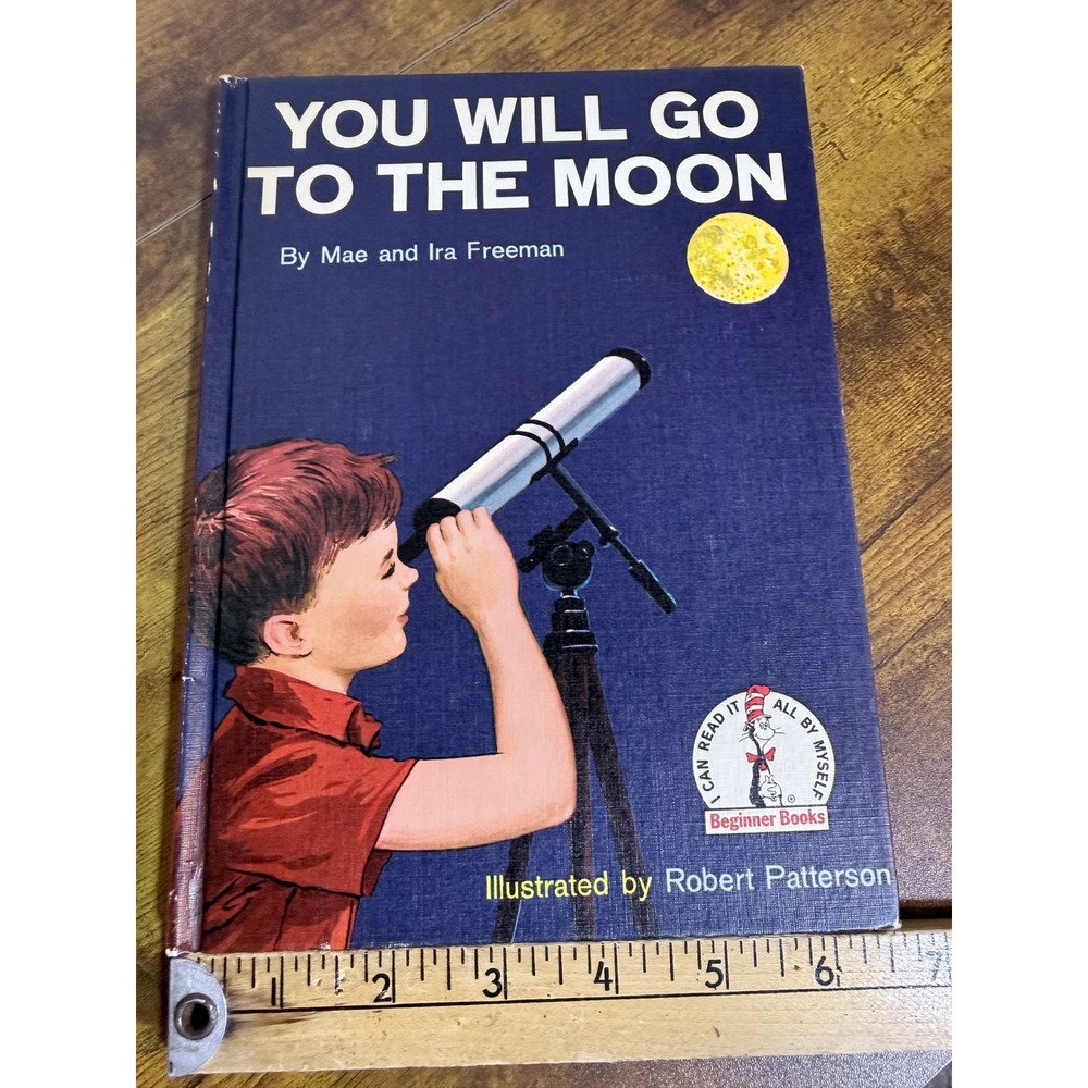 Beginner Books You Will Go to the Moon 1959 Hardcover Vintage Space Science Book